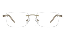 Load image into Gallery viewer, Silver Square Rimless Unisex Eyeglasses by Lenskart Air-211057