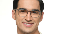 Grey Rectangle Full Rim Unisex Eyeglasses by Lenskart Air-215406