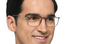 Grey Rectangle Full Rim Unisex Eyeglasses by Lenskart Air-215406