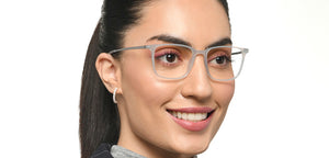 Grey Square Full Rim Unisex Eyeglasses by Lenskart Air-215402