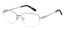 Load image into Gallery viewer, Silver Cat Eye Half Rim Women Eyeglasses by John Jacobs-225391