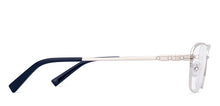 Load image into Gallery viewer, Silver Cat Eye Half Rim Women Eyeglasses by John Jacobs-225391