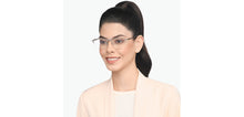 Load image into Gallery viewer, Silver Rectangle Half Rim Unisex Eyeglasses by Vincent Chase Online-207977