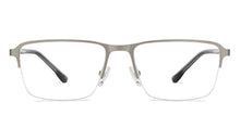 Load image into Gallery viewer, Silver Rectangle Half Rim Unisex Eyeglasses by Vincent Chase Online-207977