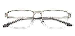 Silver Rectangle Half Rim Unisex Eyeglasses by Vincent Chase Online-207977