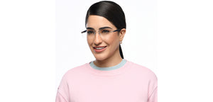 Silver Rectangle Rimless Unisex Eyeglasses by John Jacobs Online-209686