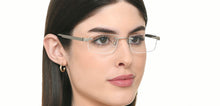 Load image into Gallery viewer, Silver Rectangle Rimless Unisex Eyeglasses by Lenskart Air Online-219356