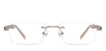 Load image into Gallery viewer, Silver Rectangle Rimless Unisex Eyeglasses by Lenskart Air Online-219356