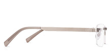 Load image into Gallery viewer, Silver Rectangle Rimless Unisex Eyeglasses by Lenskart Air Online-219356