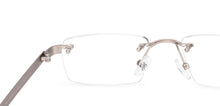 Load image into Gallery viewer, Silver Rectangle Rimless Unisex Eyeglasses by Lenskart Air Online-219356