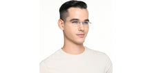 Load image into Gallery viewer, Silver Rectangle Rimless Unisex Eyeglasses by Vincent Chase Online-219462
