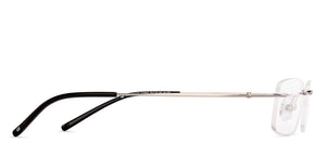 Silver Rectangle Rimless Unisex Eyeglasses by Vincent Chase Online-219462