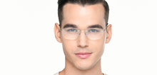 Load image into Gallery viewer, Silver Rectangle Rimless Unisex Eyeglasses by Vincent Chase-219468