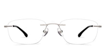 Load image into Gallery viewer, Silver Rectangle Rimless Unisex Eyeglasses by Vincent Chase-219468