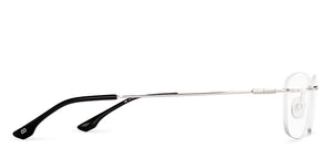 Silver Rectangle Rimless Unisex Eyeglasses by Vincent Chase-219468
