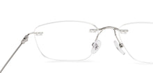 Load image into Gallery viewer, Silver Rectangle Rimless Unisex Eyeglasses by Vincent Chase-219468