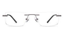 Load image into Gallery viewer, Gunmetal Rectangle Rimless Unisex Eyeglasses by Vincent Chase-217722