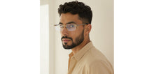 Load image into Gallery viewer, Silver Square Rimless Men Eyeglasses by Lenskart-232211