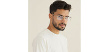 Load image into Gallery viewer, Silver Square Rimless Men Eyeglasses by Lenskart-232211
