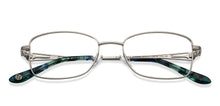 Load image into Gallery viewer, Silver Rectangle Full Rim Women Eyeglasses by John Jacobs Online-205886