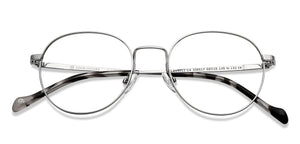 Silver Round Full Rim Unisex Eyeglasses by John Jacobs Online-206517