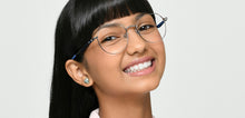 Load image into Gallery viewer, Silver Geometric Full Rim Kids Eyeglasses by Hooper-223268