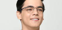 Load image into Gallery viewer, Silver Geometric Full Rim Kids Eyeglasses by Hooper-223268