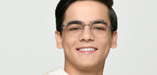 Load image into Gallery viewer, Silver Geometric Full Rim Kids Eyeglasses by Hooper-223268