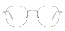 Load image into Gallery viewer, Silver Geometric Full Rim Unisex Eyeglasses by Vincent Chase-219185