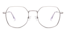 Load image into Gallery viewer, Silver Geometric Full Rim Unisex Eyeglasses by Vincent Chase-219186