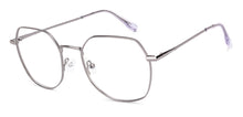 Load image into Gallery viewer, Silver Geometric Full Rim Unisex Eyeglasses by Vincent Chase-219186