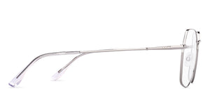 Silver Geometric Full Rim Unisex Eyeglasses by Vincent Chase-219186