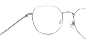 Silver Geometric Full Rim Unisex Eyeglasses by Vincent Chase-219186