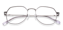 Load image into Gallery viewer, Silver Geometric Full Rim Unisex Eyeglasses by Vincent Chase-219186
