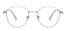 Load image into Gallery viewer, Silver Round Full Rim Unisex Eyeglasses by Vincent Chase-204440