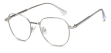 Load image into Gallery viewer, Silver Round Full Rim Unisex Eyeglasses by Vincent Chase-204440