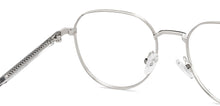 Load image into Gallery viewer, Silver Round Full Rim Unisex Eyeglasses by Vincent Chase-204440