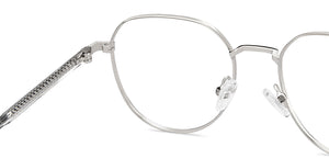 Silver Round Full Rim Unisex Eyeglasses by Vincent Chase-204440