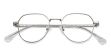 Load image into Gallery viewer, Silver Round Full Rim Unisex Eyeglasses by Vincent Chase-204440