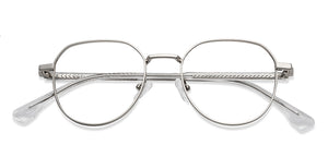 Silver Round Full Rim Unisex Eyeglasses by Vincent Chase-204440