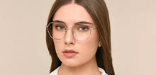 Load image into Gallery viewer, Silver Geometric Full Rim Unisex Eyeglasses by Le Petit Lunetier-216920