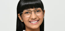Load image into Gallery viewer, Silver Geometric Full Rim Kids Eyeglasses by Hooper-223264