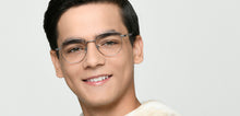 Load image into Gallery viewer, Silver Geometric Full Rim Kids Eyeglasses by Hooper-223264