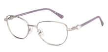 Load image into Gallery viewer, Silver Cat Eye Full Rim Women Eyeglasses by John Jacobs-225396