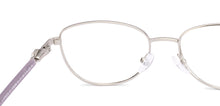 Load image into Gallery viewer, Silver Cat Eye Full Rim Women Eyeglasses by John Jacobs-225396