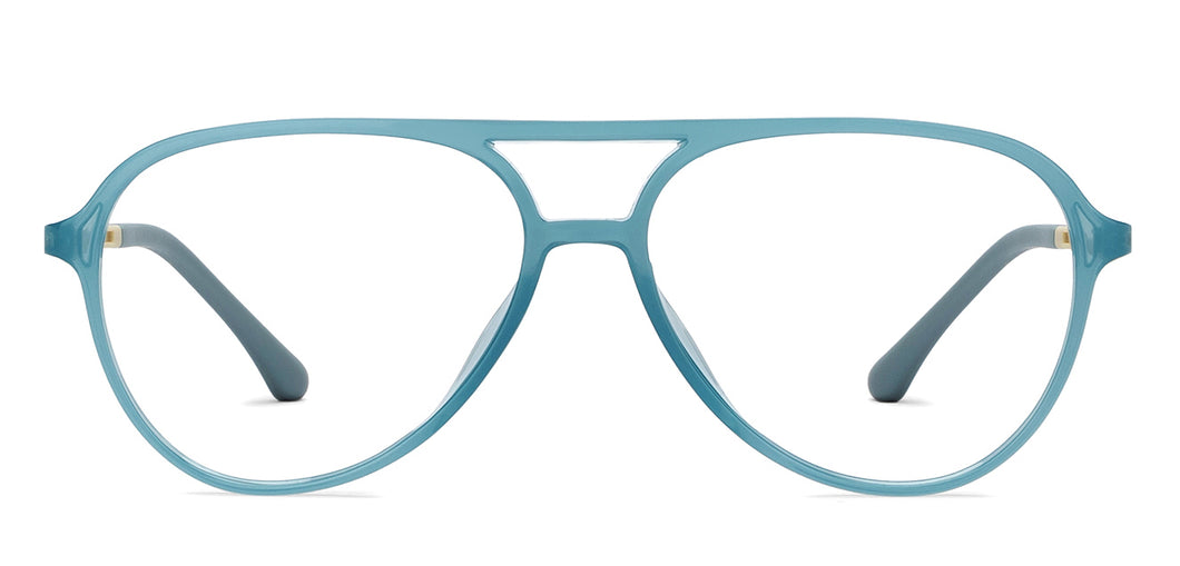 Blue Aviator Full Rim Unisex Eyeglasses by Lenskart Air Online-201538