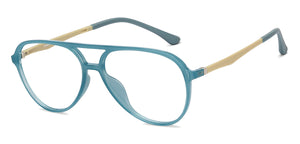 Blue Aviator Full Rim Unisex Eyeglasses by Lenskart Air Online-201538