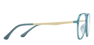 Blue Aviator Full Rim Unisex Eyeglasses by Lenskart Air Online-201538