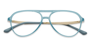 Blue Aviator Full Rim Unisex Eyeglasses by Lenskart Air Online-201538