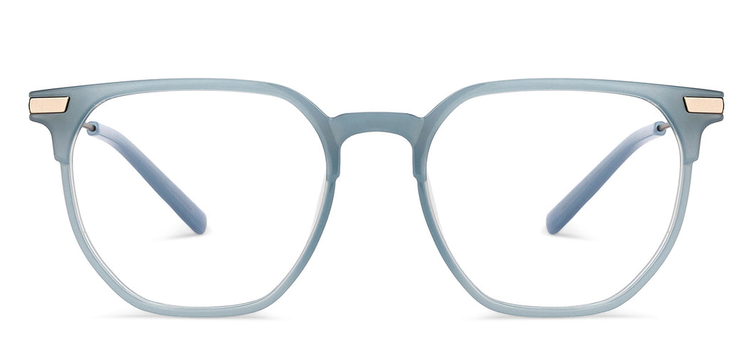 Light Blue Square Full Rim Unisex Eyeglasses by Lenskart Air-206039